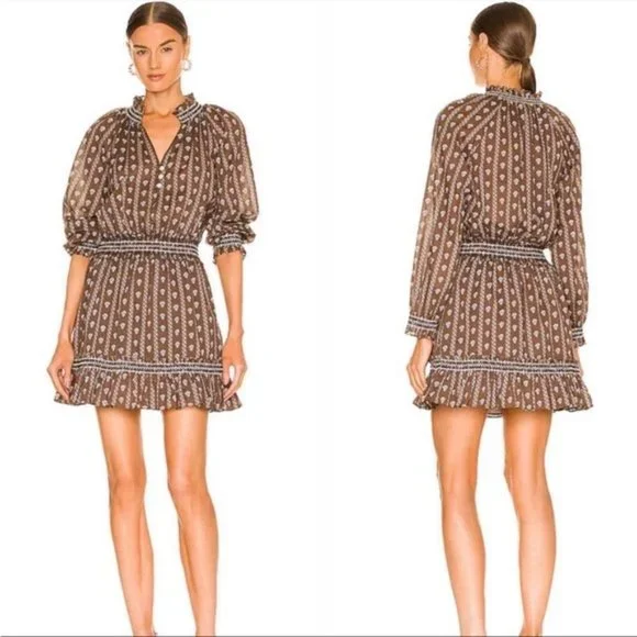 Veronica Beard | Dresses | Nwt Veronica Beard Espie Floral Long Sleeve  Cotton Dress M | Poshmark